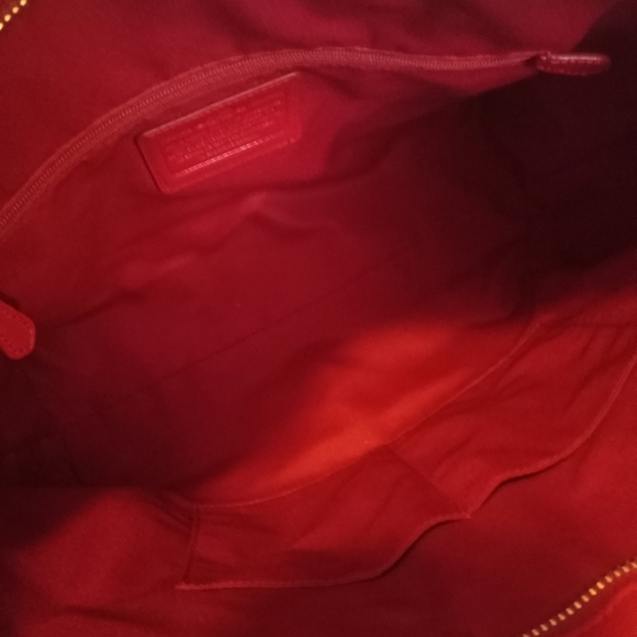 Coach Zip Top Tote in Red - Picture 12 of 16